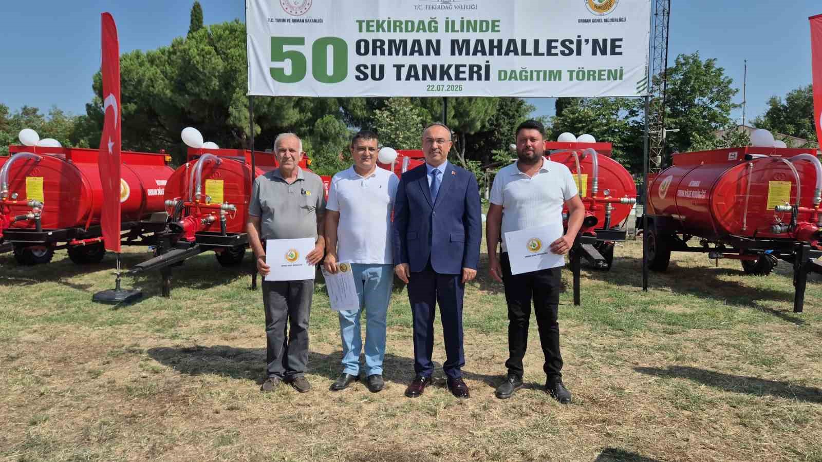 Tekirdağ’da orman yangınlarına karşı dev hamle: 50 mahalleye 50 su tankeri
