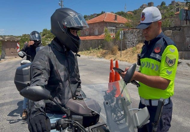 Çanakkale’de motosiklet denetimi