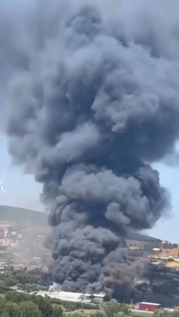 Çatalca’da bulunan bir  iş yerinde yangın çıktı. Olay yerine çok sayıda itfaiye ekibi sevk edildi.