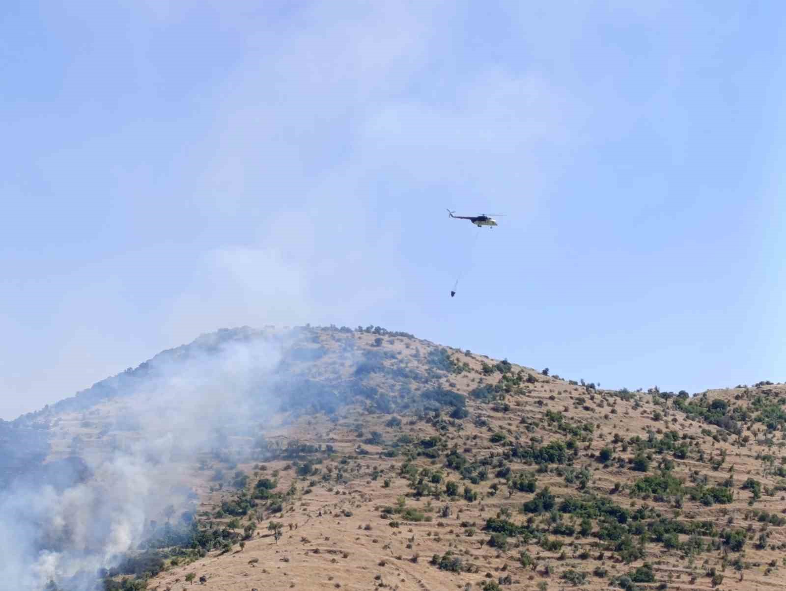 Afyonkarahisar’da otluk alandaki yangın bağ evlerine sıçradı