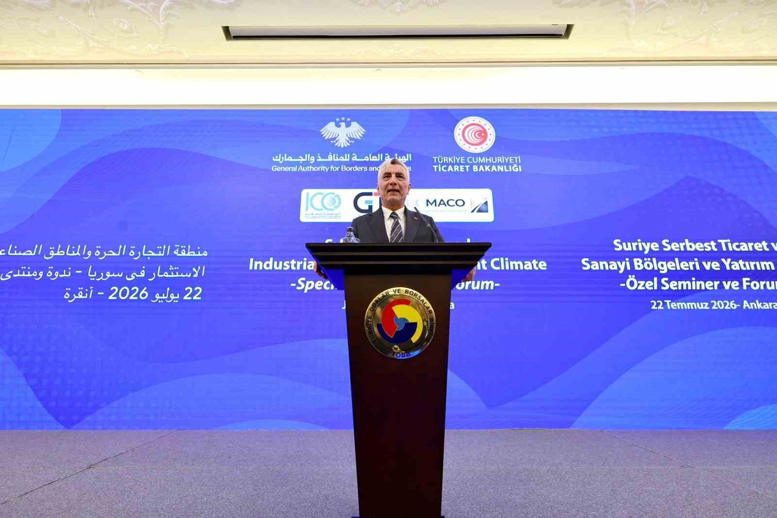 Bakan Bolat: "Önümüzdeki ay sonunda Uluslararası Şam Fuarı çok geniş katılımla yapılacak"