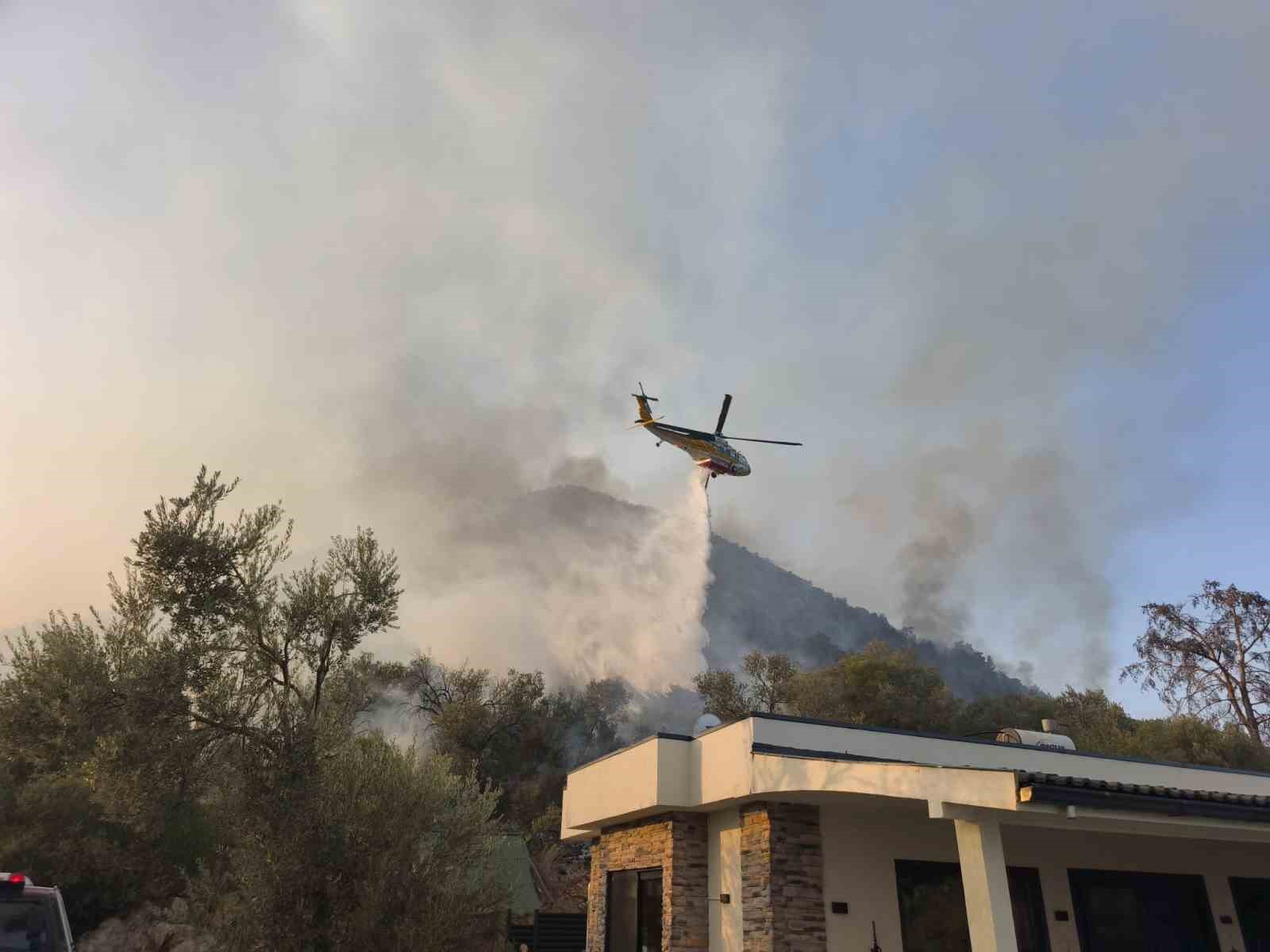 Fethiye’deki yangının enerjisi düşürüldü